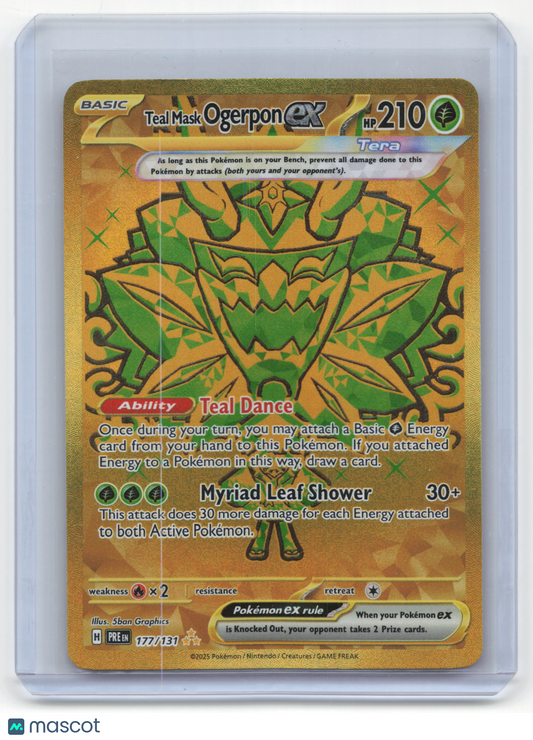 2025 Pokemon Teal Mask Ogerpon EX Prismatic Evolutions #177/131 Near Mint