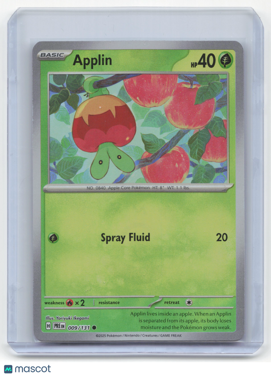 2025 Pokemon Applin Prismatic Evolutions #9/131 Near Mint Masterball