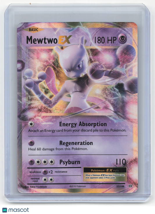 2016 Pokemon Mewtwo EX Evolutions #52/108 Near Mint