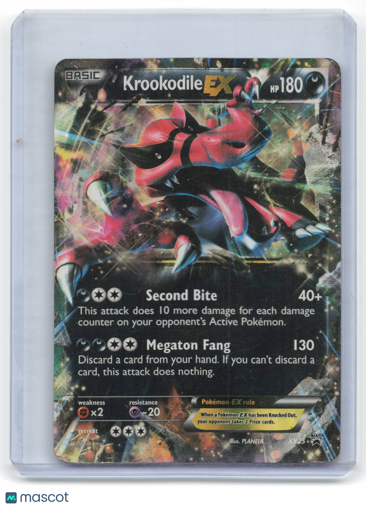 2014 Pokemon Krookodile EX XY #XY25 Damaged