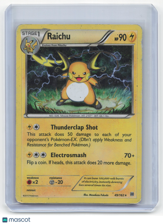 2015 Pokemon Raichu BREAKthrough #49/162 Damaged