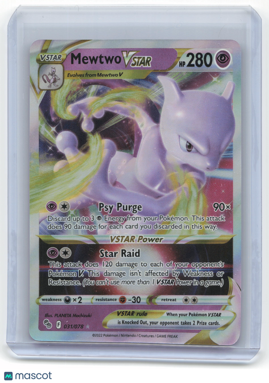 2022 Mewtwo VSTAR Pokemon GO #31/78 Near Mint