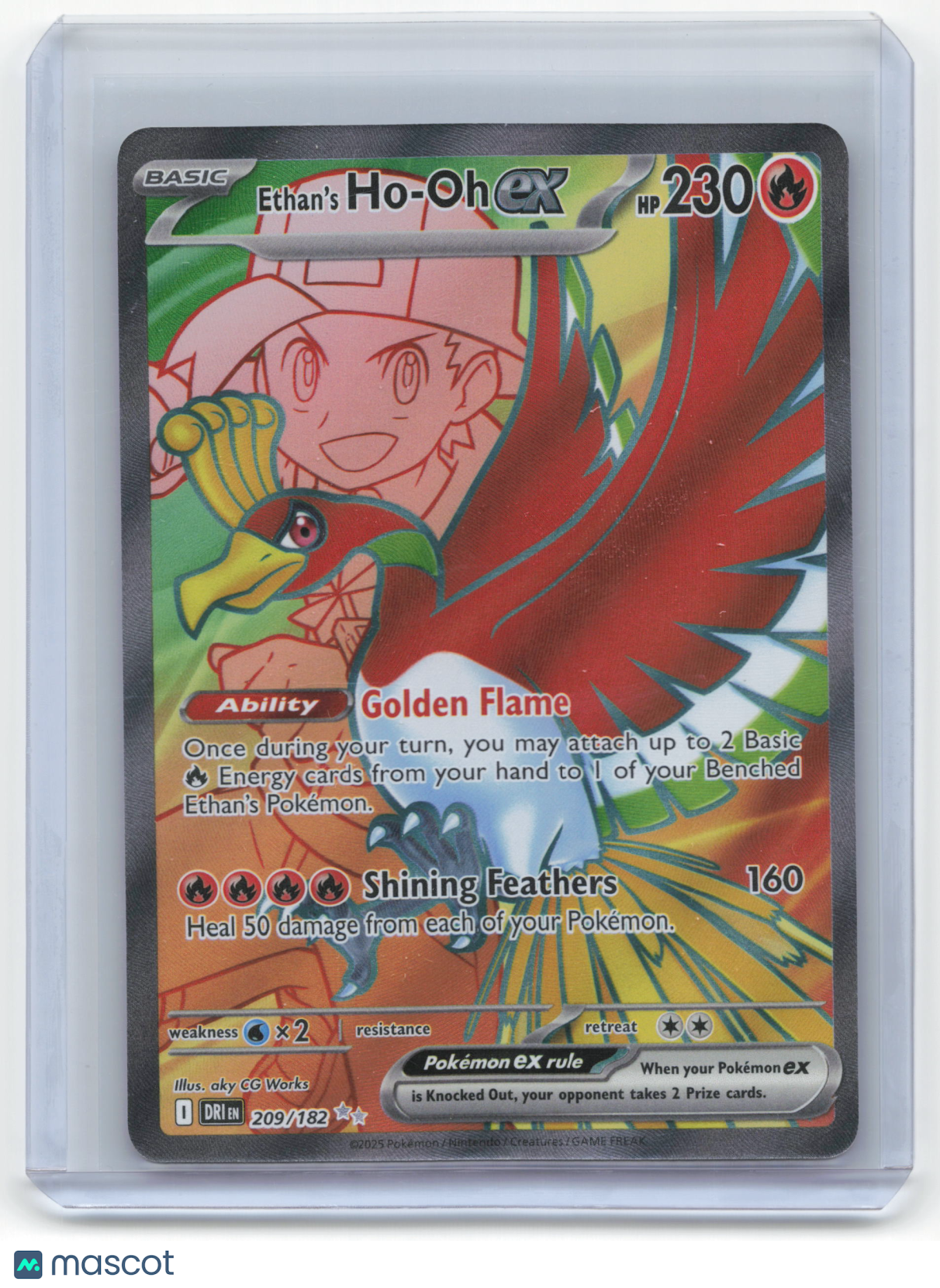 2025 Pokemon Ethan's Ho-Oh EX Destined Rivals #209/182 Near Mint