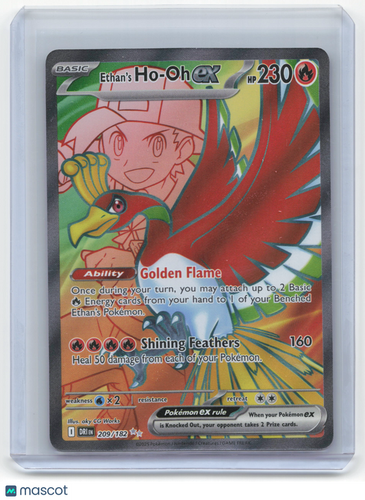 2025 Pokemon Ethan's Ho-Oh EX Destined Rivals #209/182 Near Mint