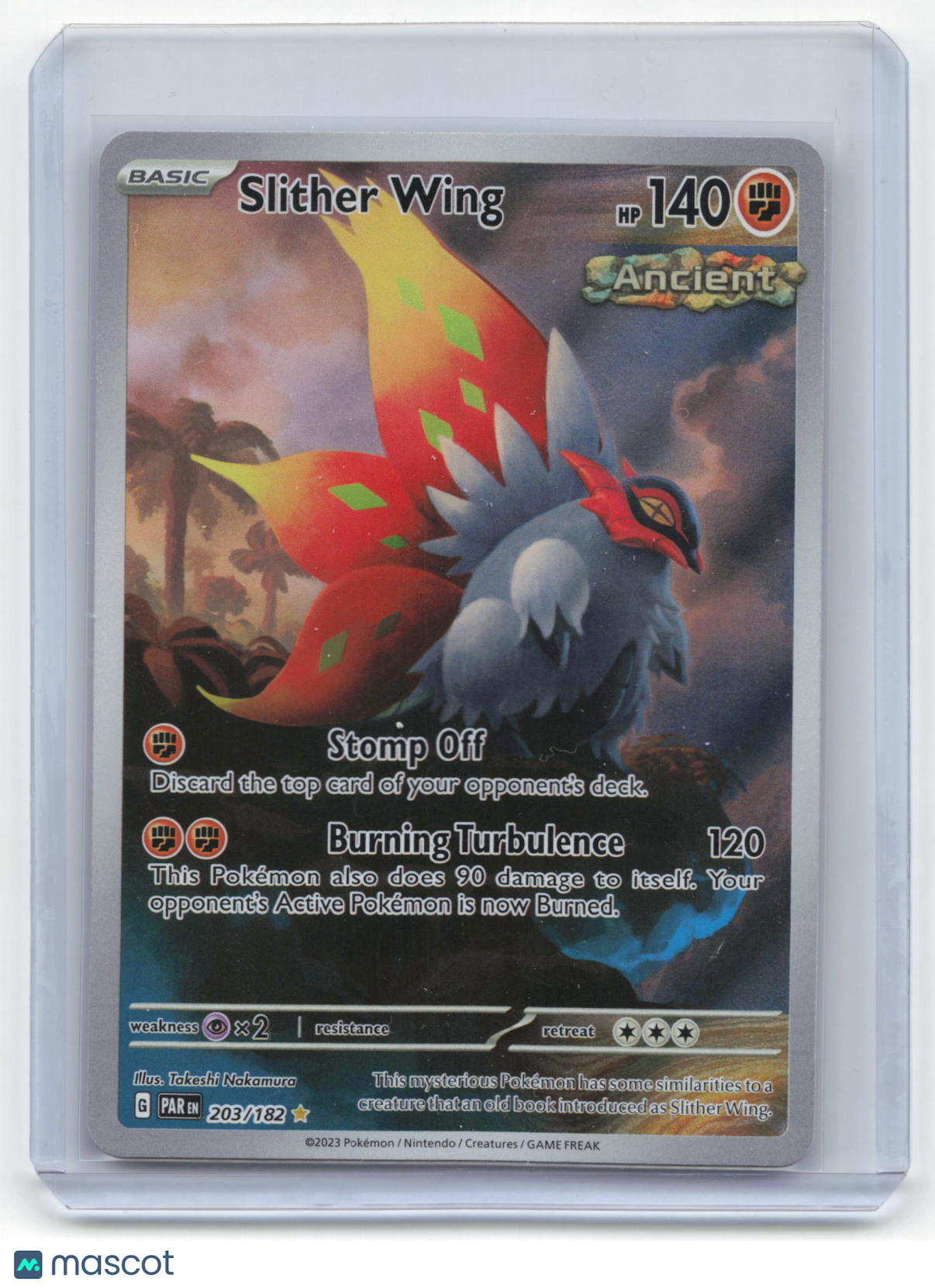 2023 Pokemon Slither Wing Paradox Rift #203/182 Illustration Rare Near Mint