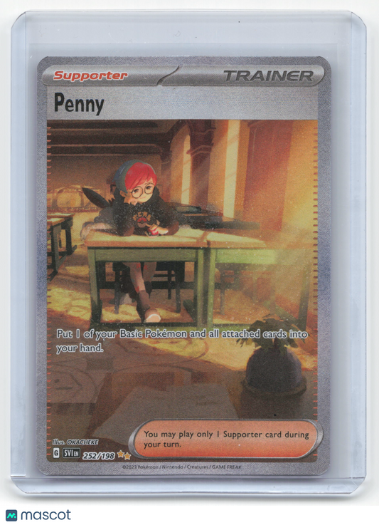 2023 Pokemon Penny Scarlet & Violet #252/198 Special Illustration Rare Near Mint