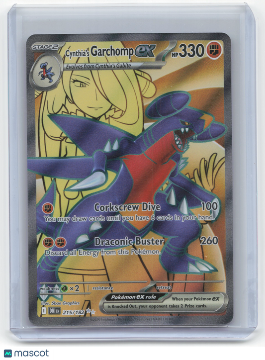 2025 Pokemon Cynthia's Garchomp EX Destined Rivals #215/182 Near Mint