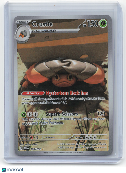 2025 Pokemon Crustle Destined Rivals #186/182 Illustration Rare Near Mint