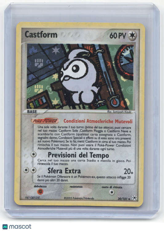 2005 Pokemon—Castform #30/101 Hidden Legends—Rare Italian Near Mint