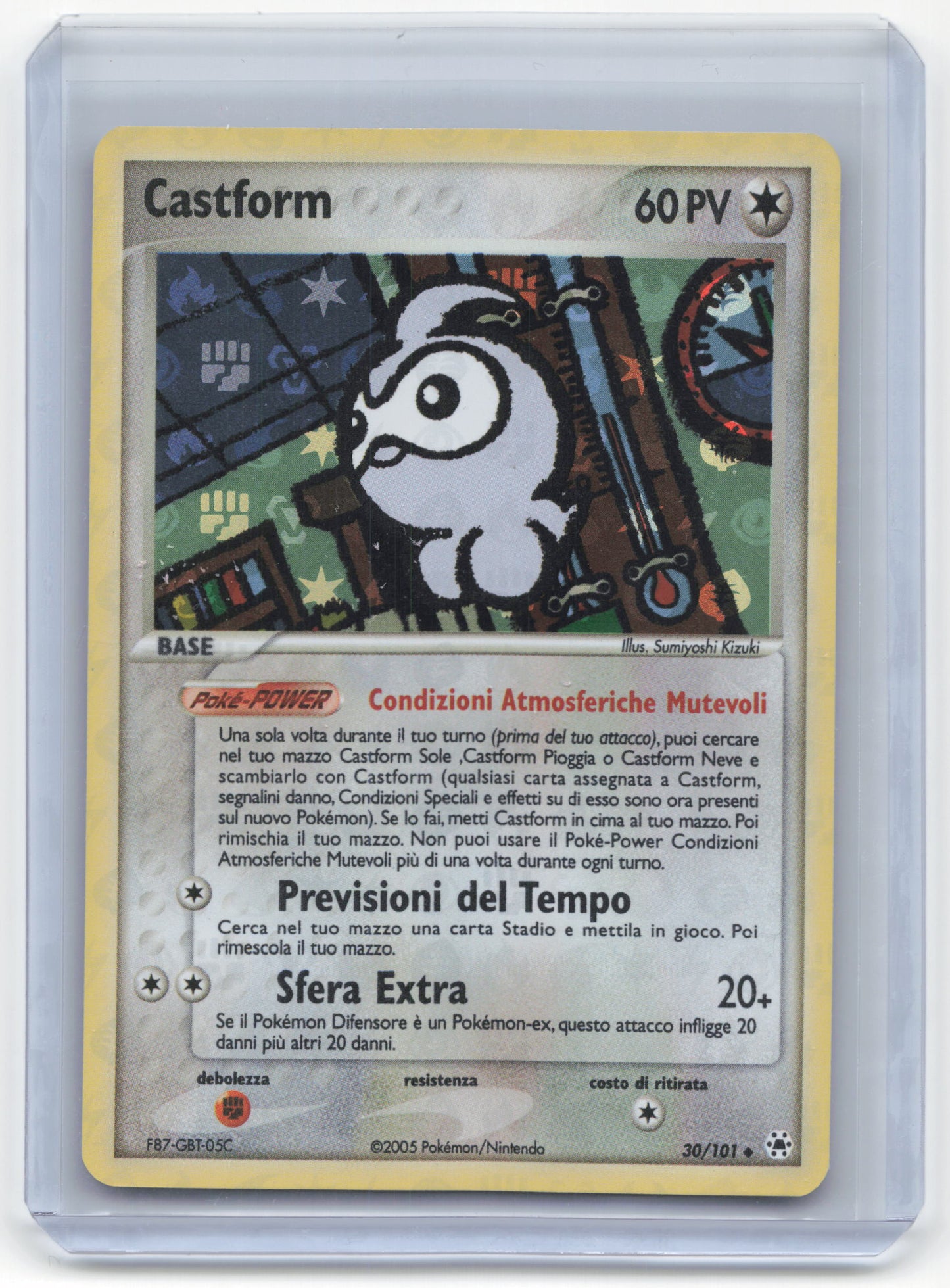 2005 Pokemon Castform Hidden Legends #30/101 Italian Near Mint