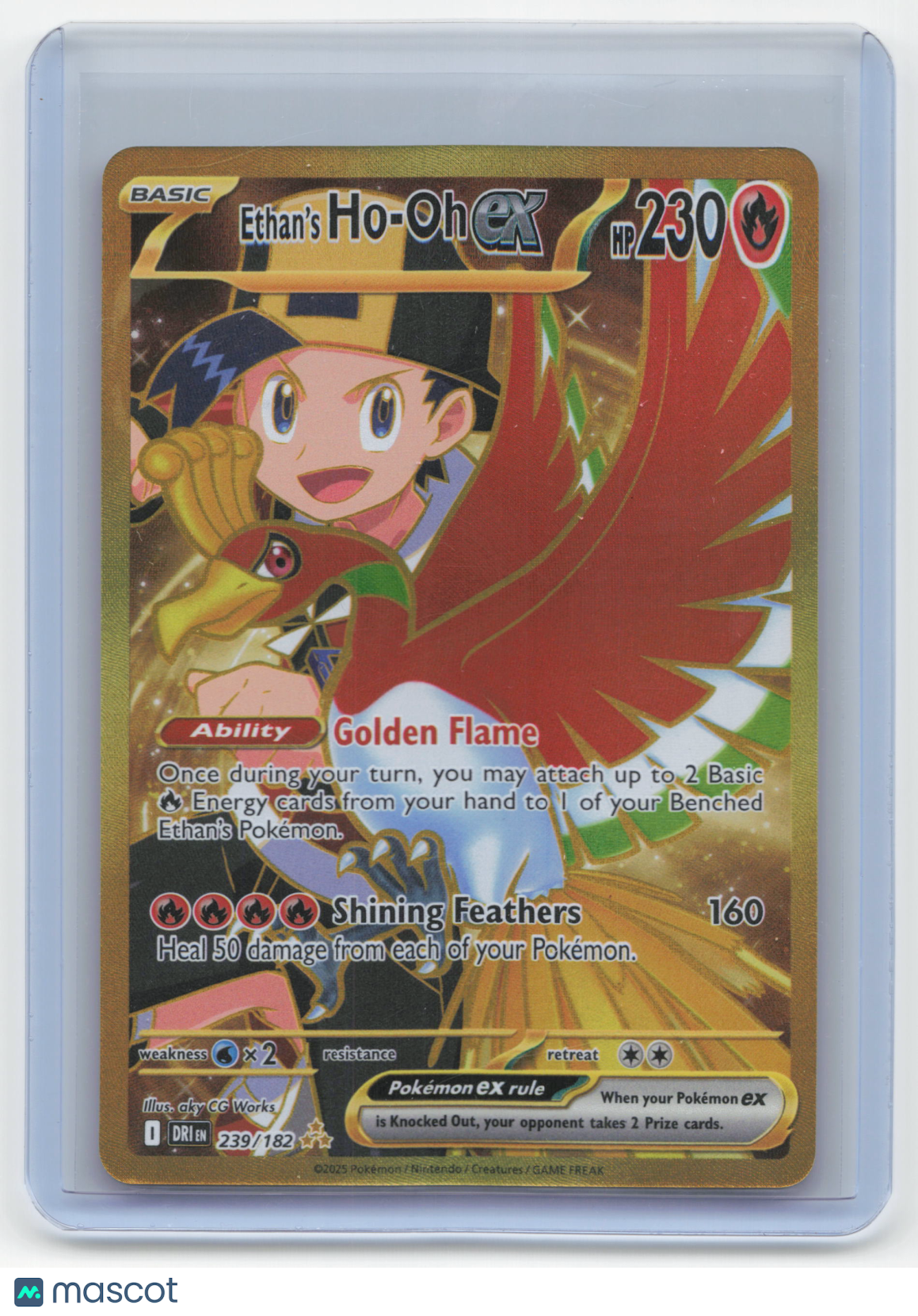 2025 Pokemon Ethan's Ho-Oh EX Destined Rivals #239/182 Near Mint