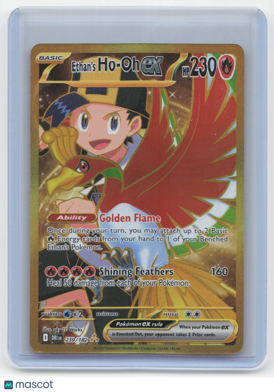 2025 Pokemon Ethan's Ho-Oh EX Destined Rivals #239/182 Near Mint
