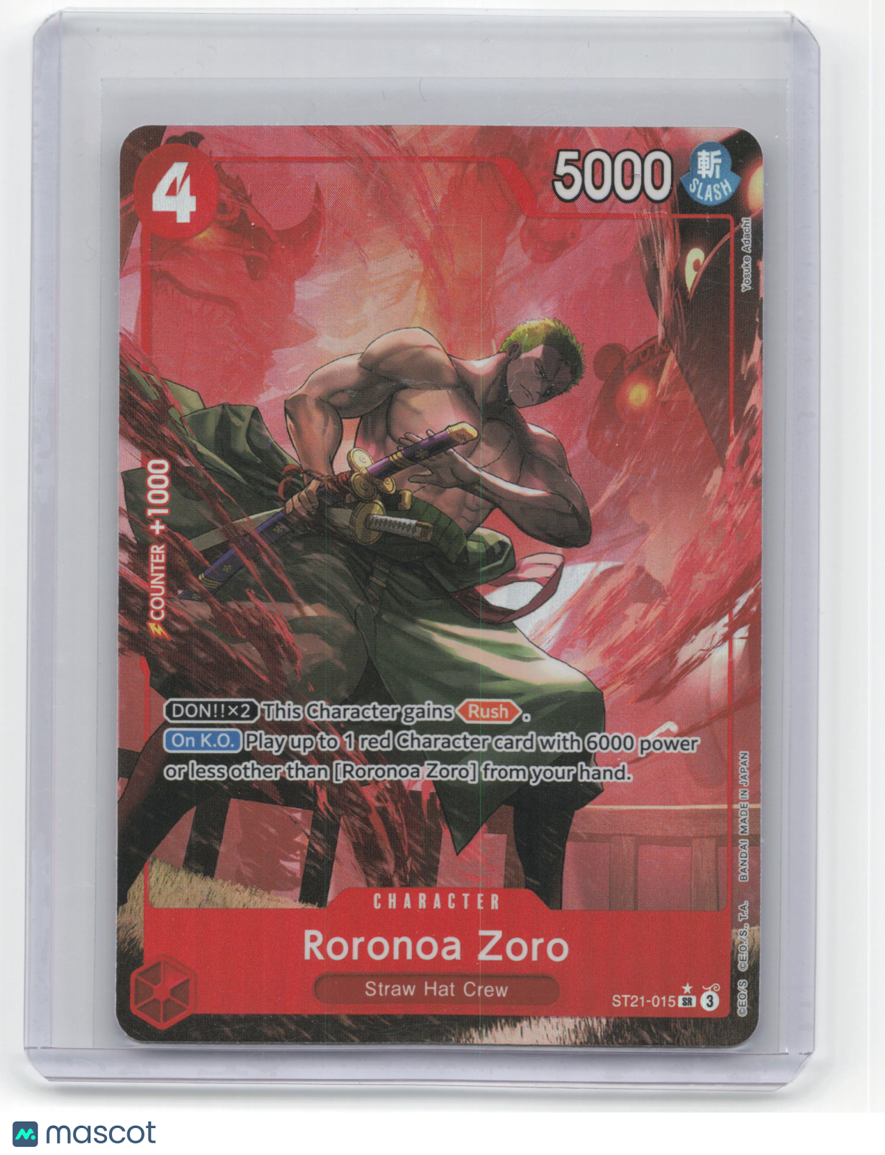 2022 One Piece Card Game Roronoa Zoro EX Gear 5 #ST21-015