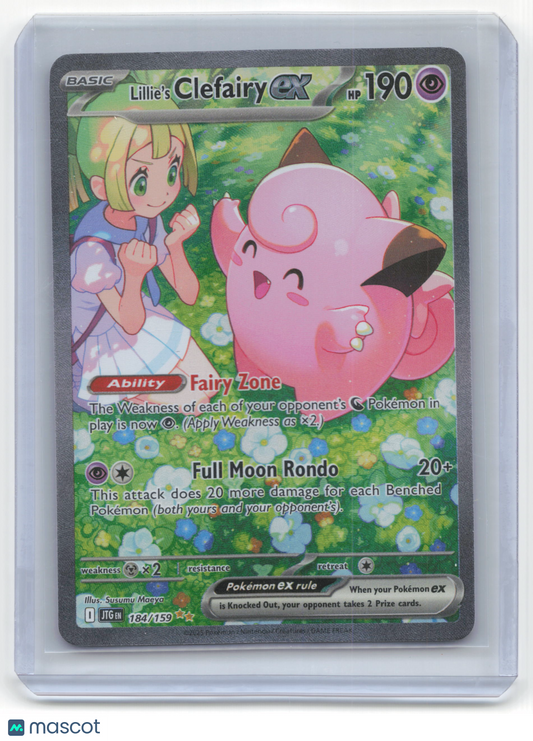2025 Pokemon Lillie's Clefairy EX Journey Together #184/159 Near Mint