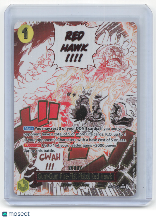 2022 One Piece Gum-Gum Fire-Fist Pistol Red Hawk A Fist of Divine Speed OP11-114