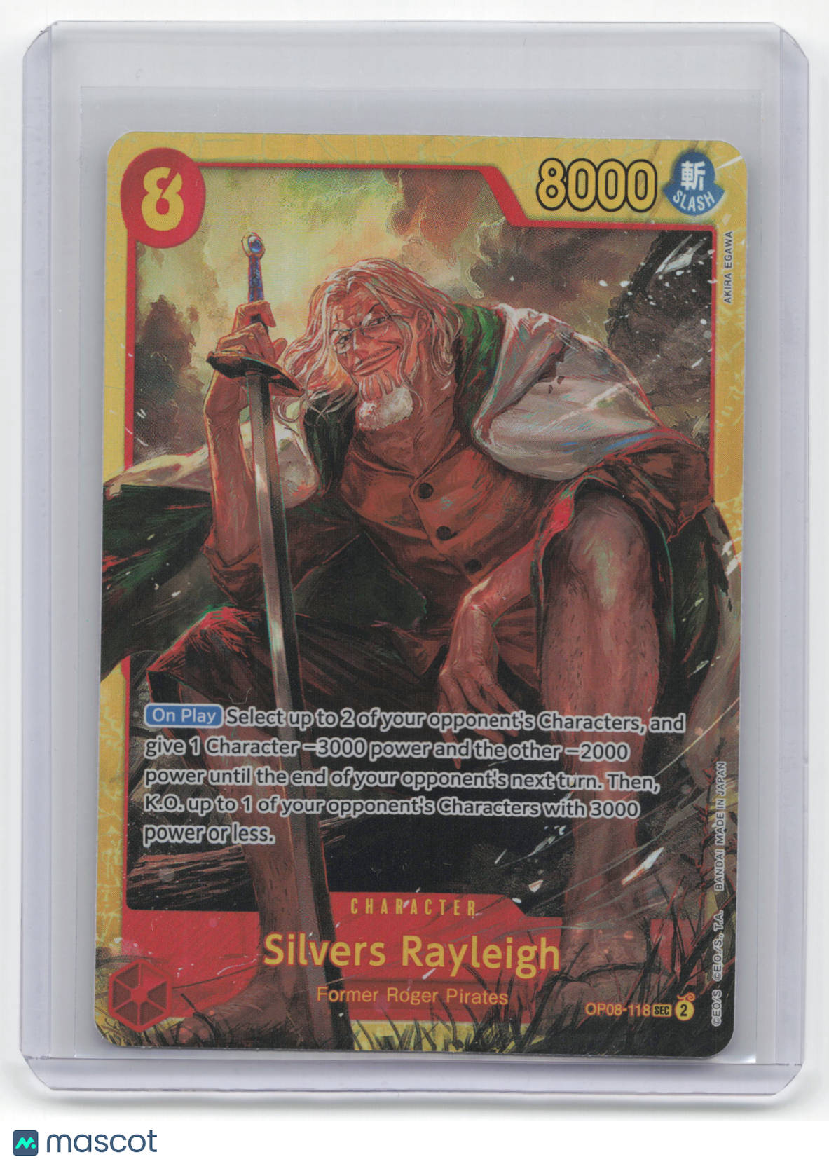 2023 One Piece Card Game Silvers Rayleigh Two Legends #OP08-118