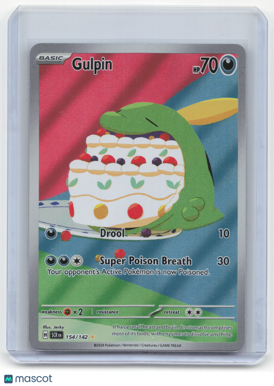 2024 Pokemon Gulpin Stellar Crown #154/142 Illustration Rare Near Mint