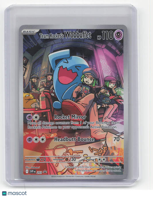2025 Pokemon Team Rocket's Wobbuffet Scarlet & Violet Promo Cards #203 Near Mint