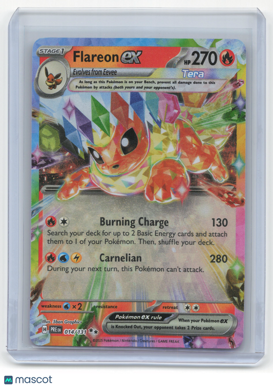 2025 Pokemon Flareon EX Prismatic Evolutions #014/131 Near Mint