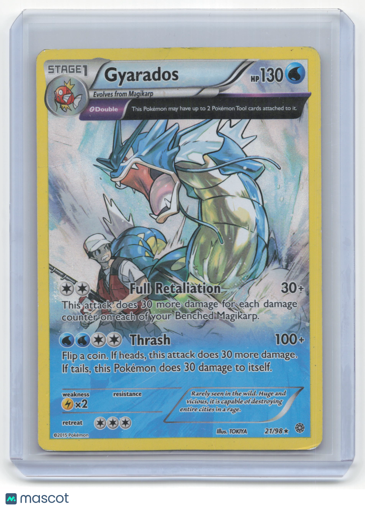 2015 Pokemon Gyarados Ancient Origins #21/98 Damaged