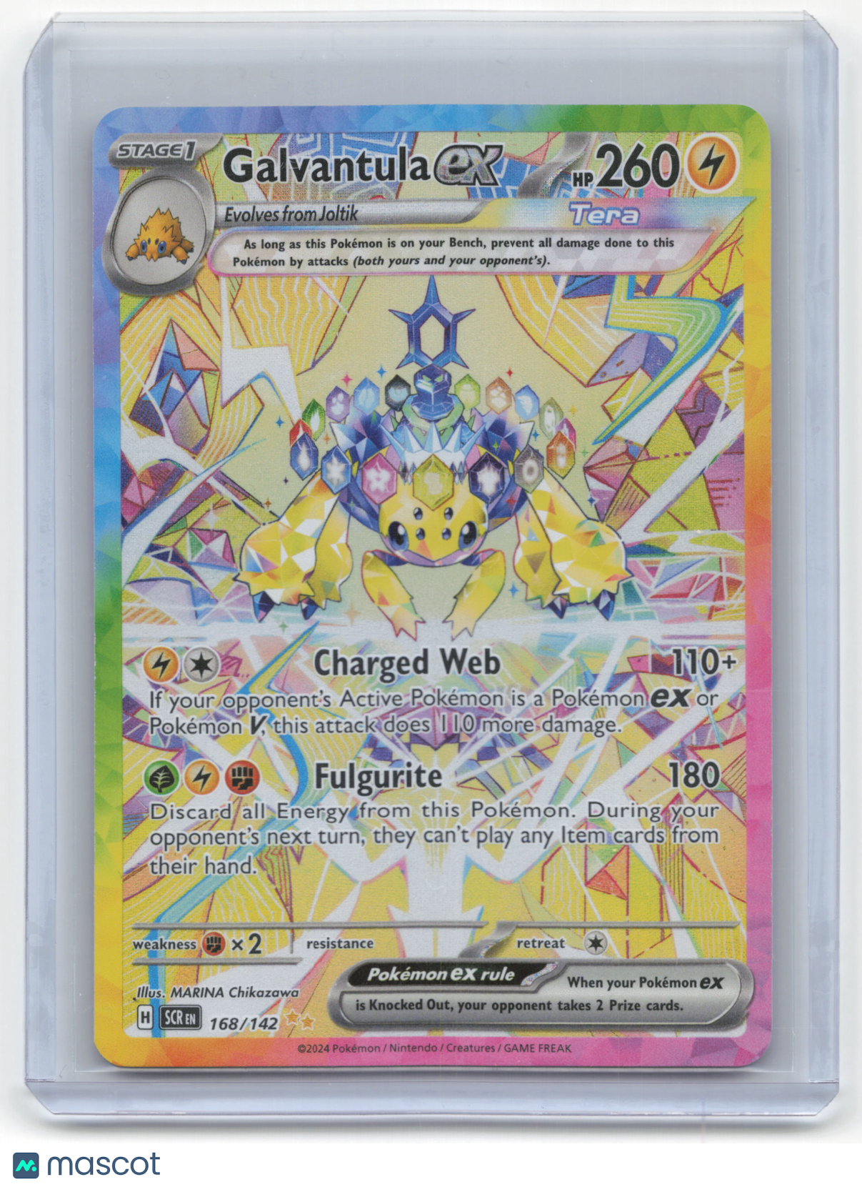 2024 Pokemon Galvantula EX Stellar Crown #168/142 Near Mint