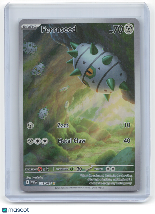 2025 Pokemon Ferroseed White Flare #148/86 Near Mint