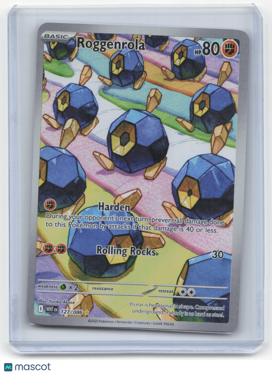 2025 Pokemon Roggenrola White Flare #127/86 Near Mint