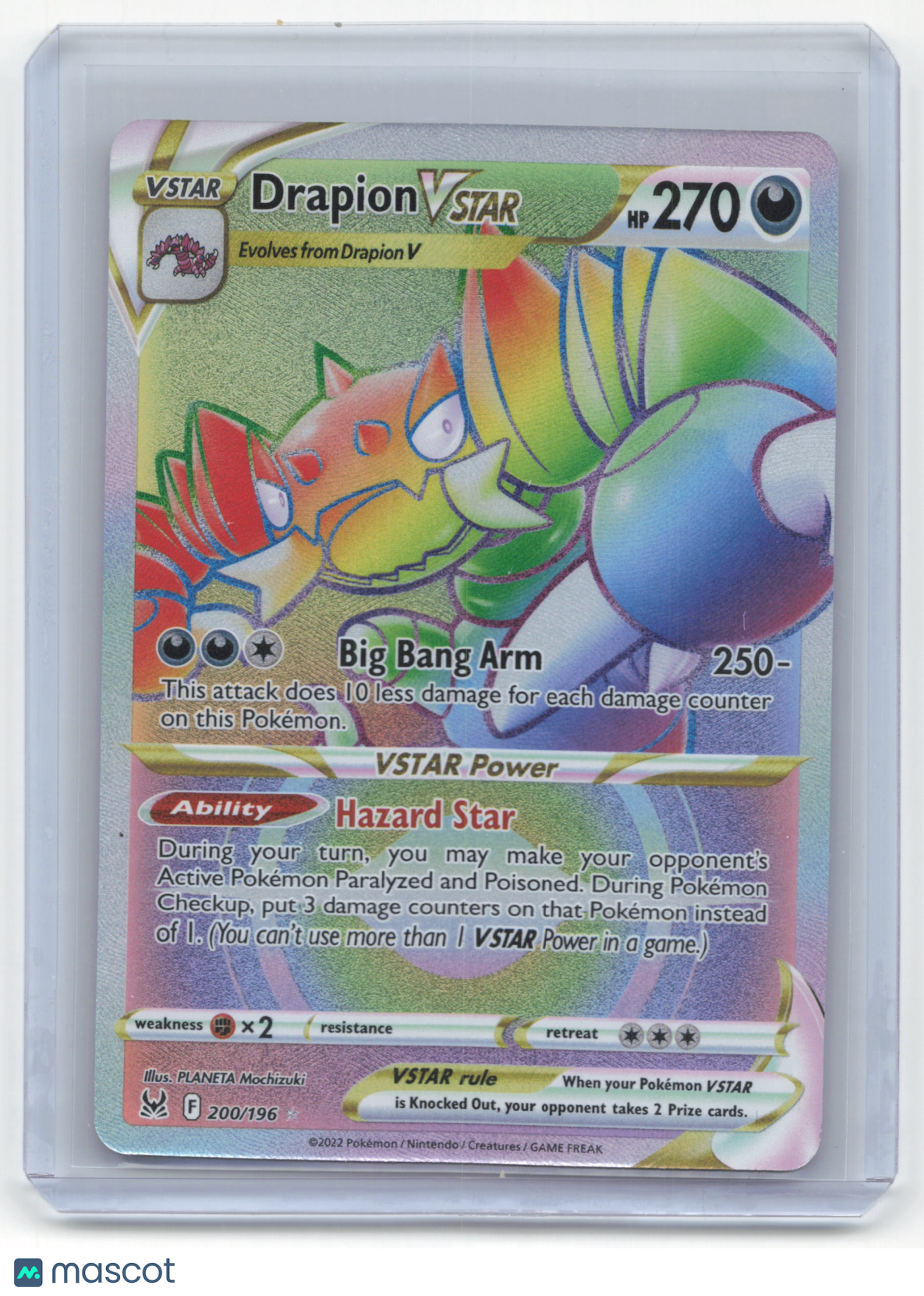 2022 Pokemon Drapion VSTAR Lost Origin #200/196 Near Mint