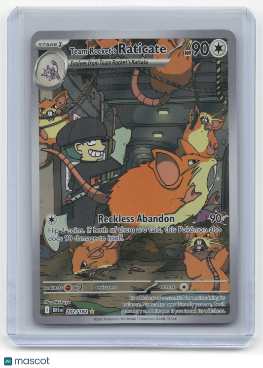 2025 Pokemon Team Rocket's Raticate Destined Rivals #202/182 Near Mint