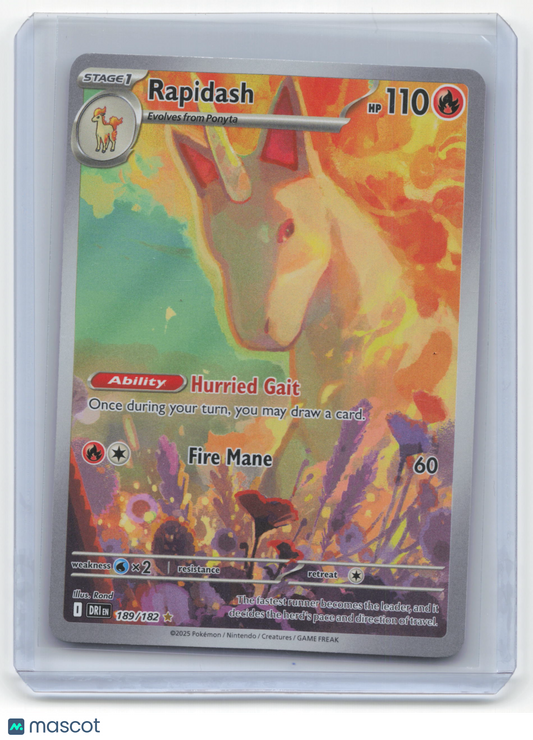 2025 Pokemon Rapidash Destined Rivals #189/182 Near Mint