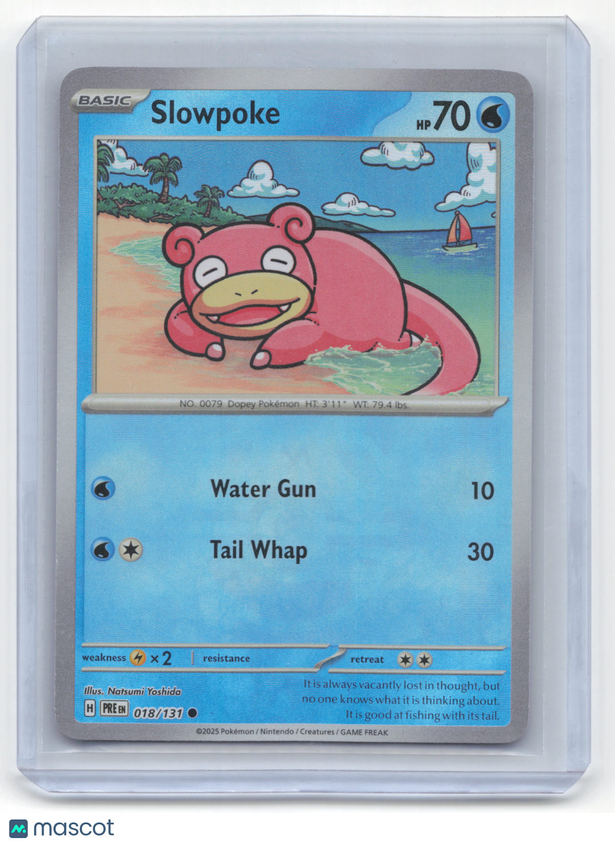 2025 Pokemon Slowpoke Prismatic Evolutions #18/131 Near Mint Master Ball