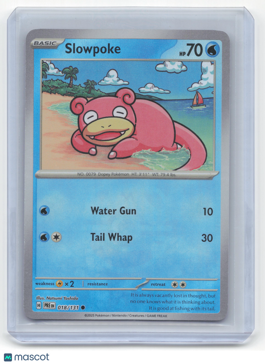2025 Pokemon Slowpoke Prismatic Evolutions #18/131 Near Mint Master Ball
