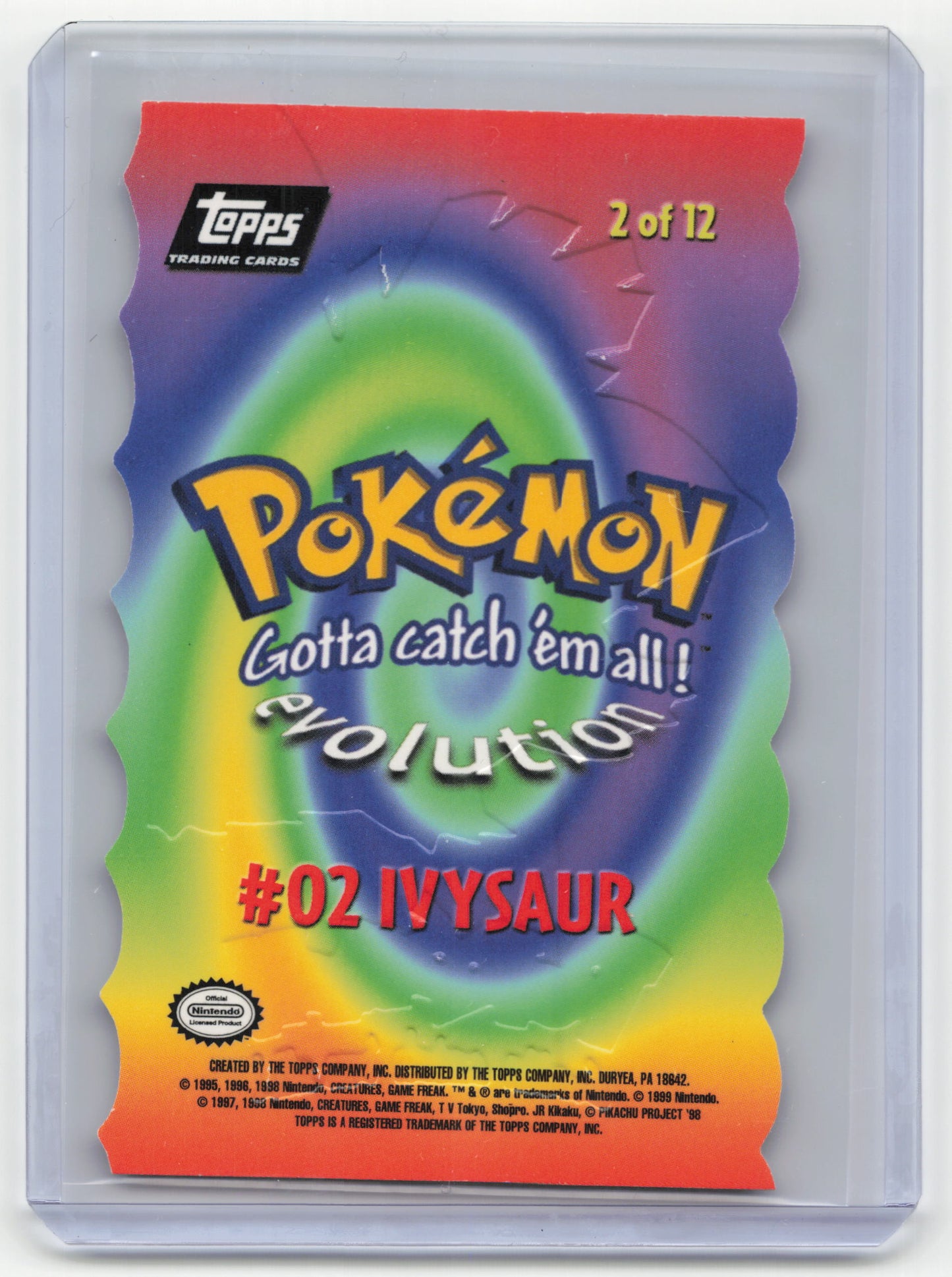 1999 Pokemon Ivysaur Topps Movie Die Cut #2 Near Mint
