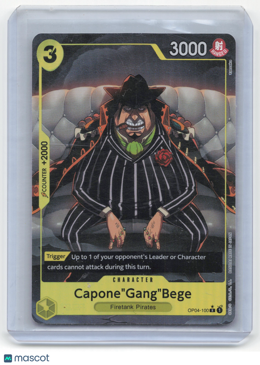2023 One Piece Capone 'Gang' Bege Kingdoms of Intrigue #OP04-100 Near Mint