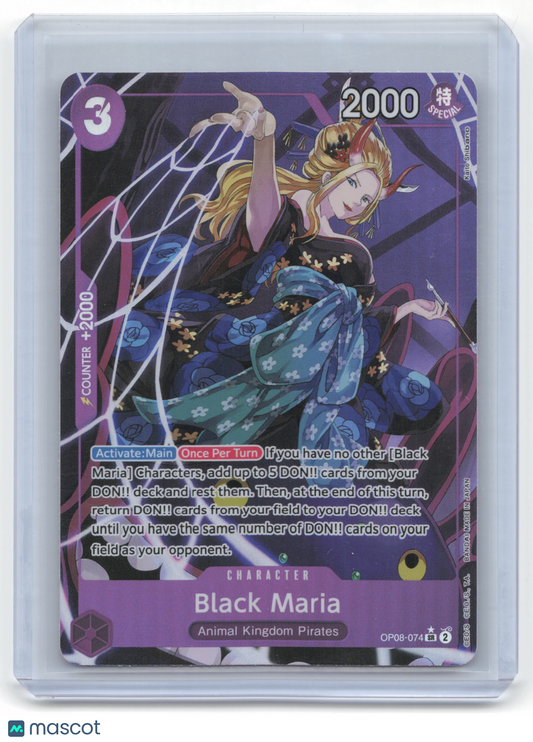 2024 One Piece Card Game Black Maria Two Legends #OP08-074 Near Mint