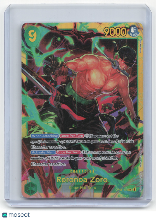 2024 One Piece Card Game Roronoa Zoro Wings of the Captain #OP06-118 Near Mint