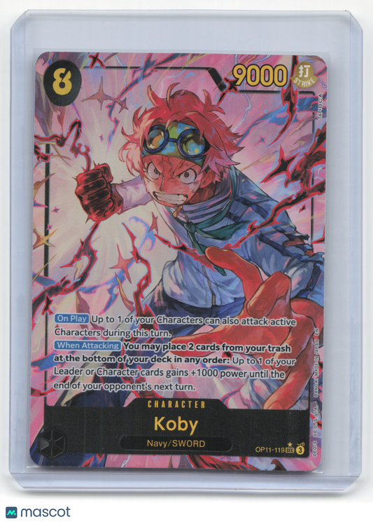 2025 One Piece Card Game Koby Fist of Divine Speed #OP11-119 Near Mint