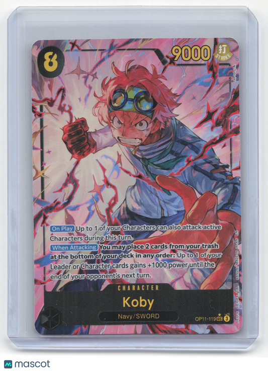 2025 One Piece Card Game Koby Fist of Divine Speed #OP11-119 Near Mint