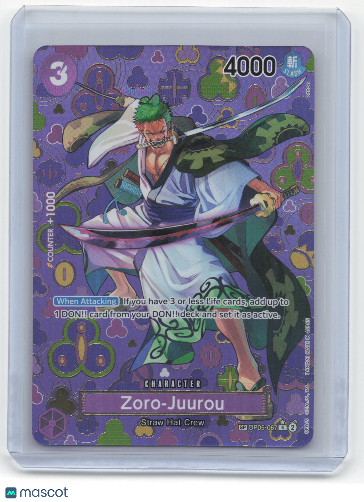 2023 One Piece Card Game Zoro-Jurou Awakening of the New Era #OP05-067 LP