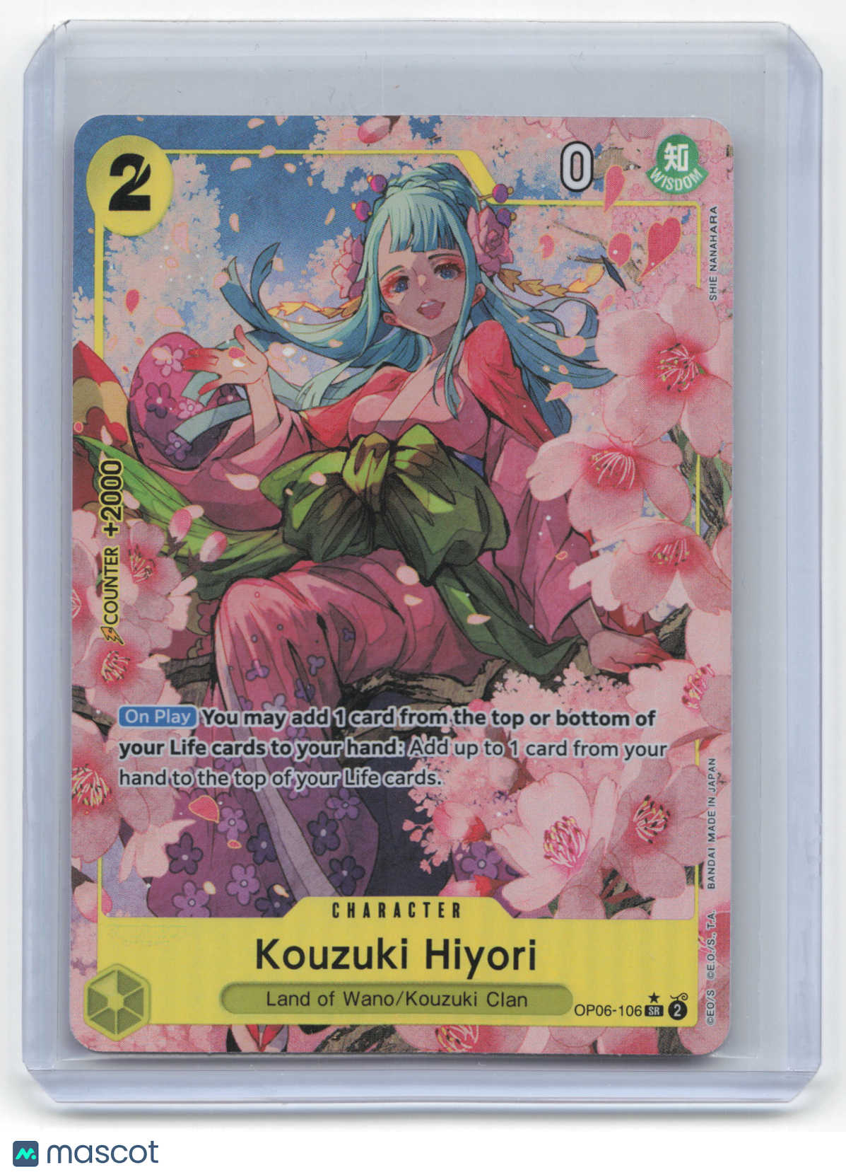 2024 One Piece Card Game Kouzuki Hiyori Wings of the Captain #OP06-106 Near Mint