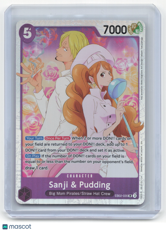 2025 One Piece Card Game Sanji & Pudding Anime 25th Collection #EB02-035 SR NM