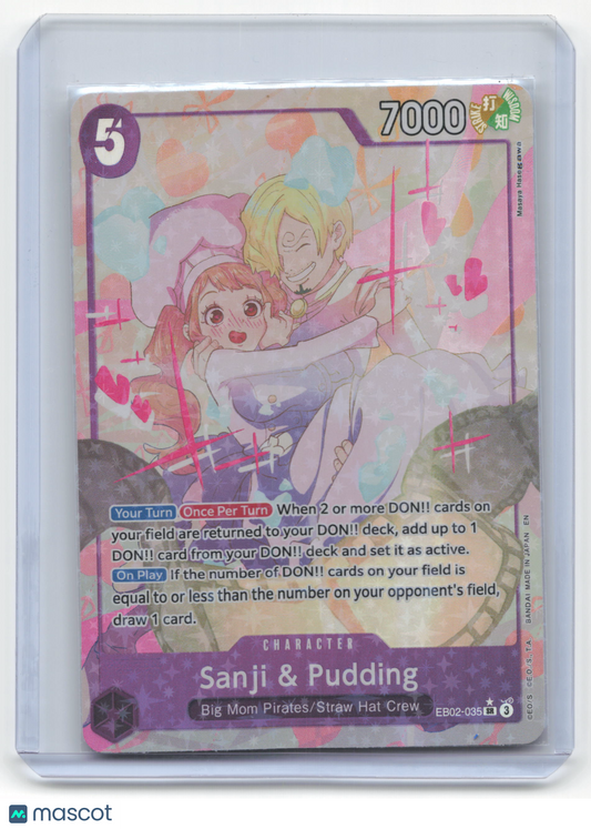 2025 One Piece Sanji & Pudding Anime 25th Collection #EB02-035 Parallel Art NM