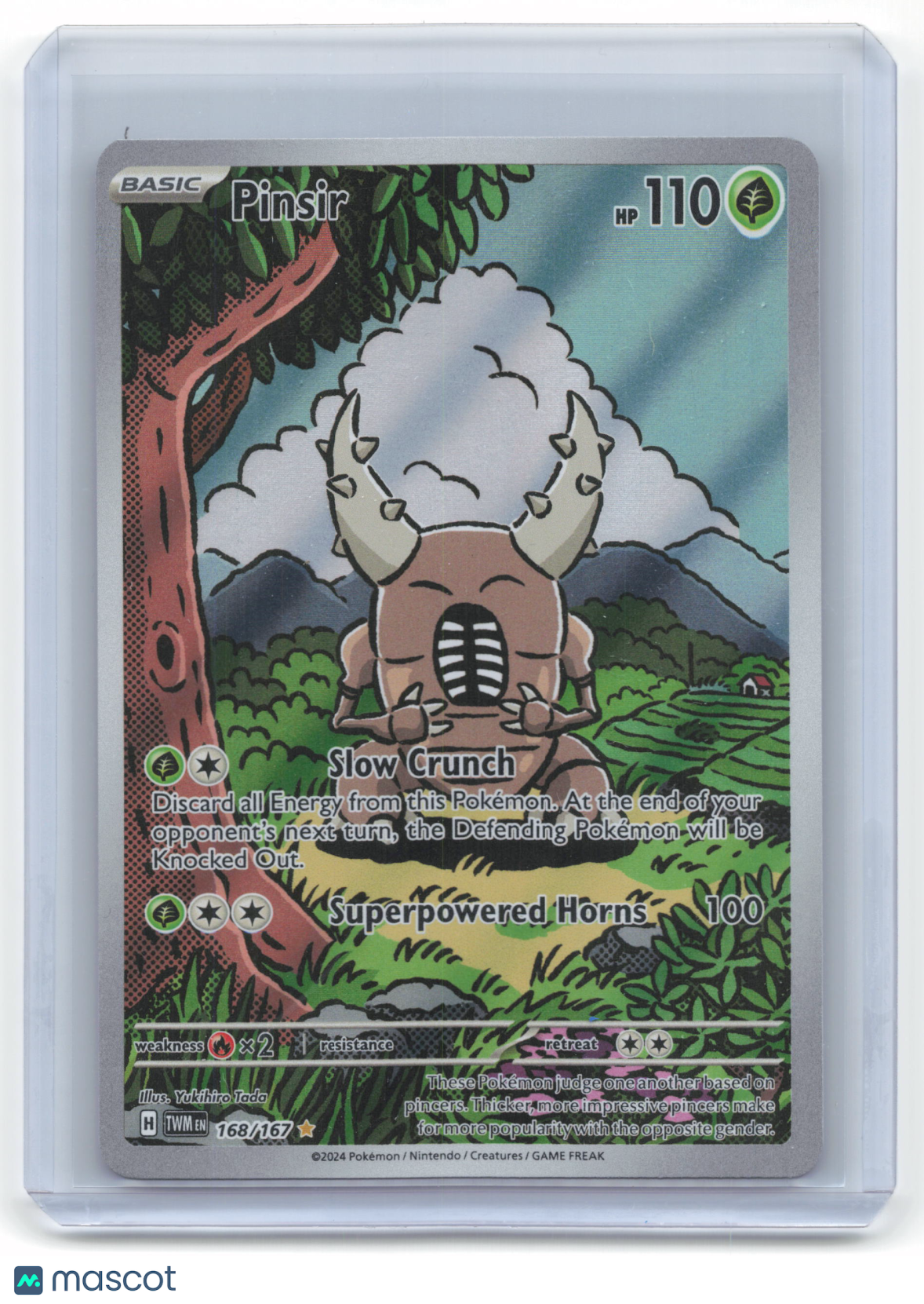 2024 Pokemon Pinsir Twilight Masquerade #168/167 Illustration Rare Near Mint