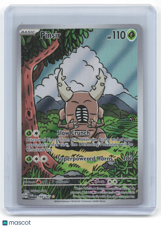 2024 Pokemon Pinsir Twilight Masquerade #168/167 Illustration Rare Near Mint