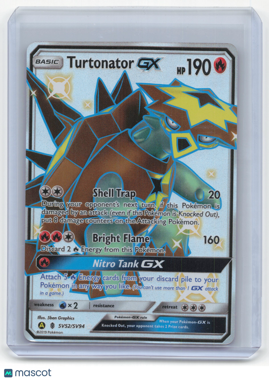 2019 Pokemon Turtonator GX Hidden Fates: Shiny Vault #SV52/SV94 Near Mint