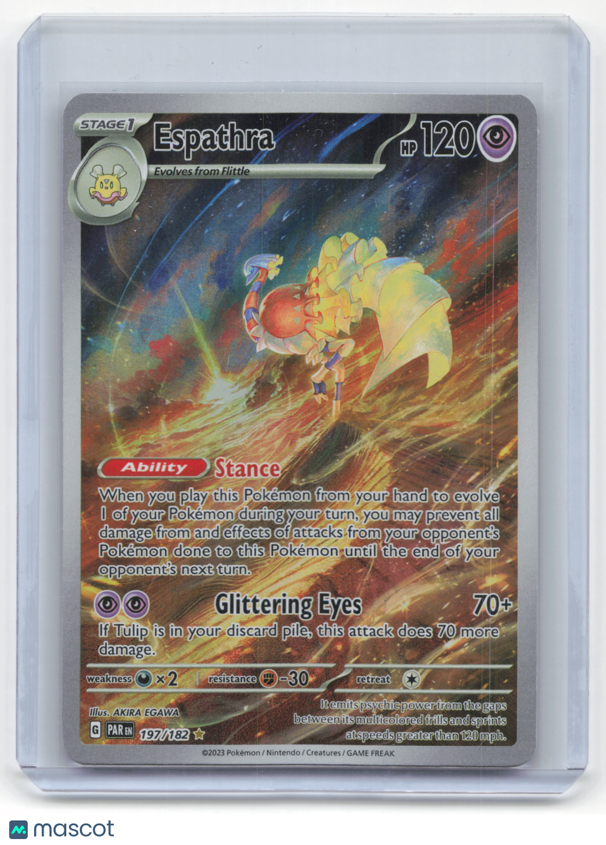 2023 Pokemon Espathra Paradox Rift #197/182 Illustration Rare Near Mint