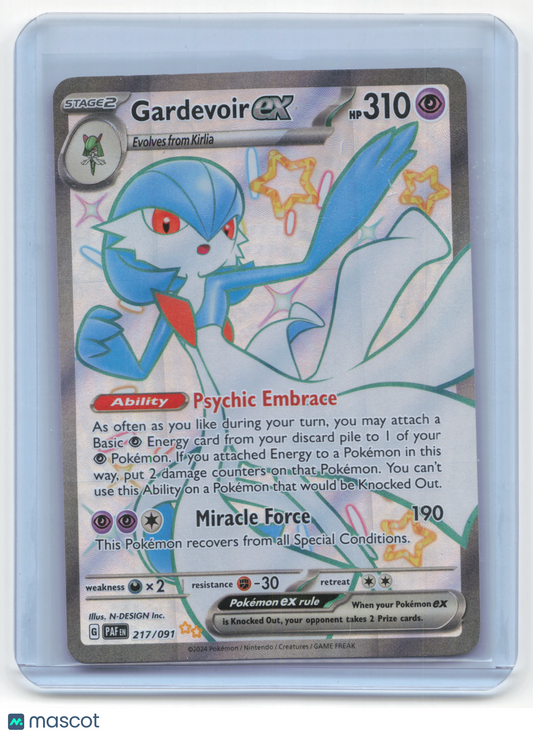 2024 Pokemon Gardevoir EX Paldean Fates #217/091 Near Mint