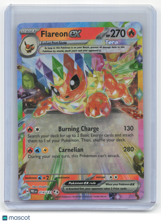 2025 Pokemon Flareon EX Prismatic Evolutions #014/131 Near Mint