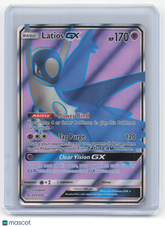 2019 Pokemon Latios GX Unified Minds #223/236 Near Mint