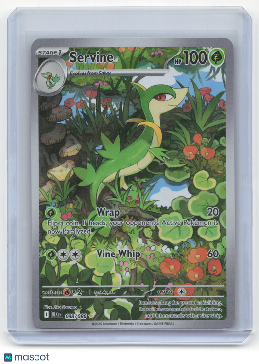 2025 Pokemon Servine Black Bolt #88/86 Near Mint